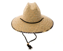 Load image into Gallery viewer, Lifeguard Straw Hat - Black and Gold