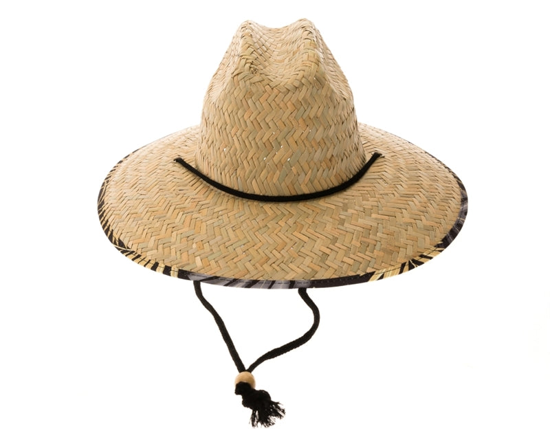 Lifeguard Straw Hat - Black and Gold