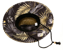 Load image into Gallery viewer, Lifeguard Straw Hat - Black and Gold
